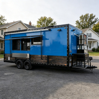 Remorque alimentaire rétro entièrement équipée, cuisine mobile BBQ, camion de restauration remorquable, remorque de concession pour la restauration de rue