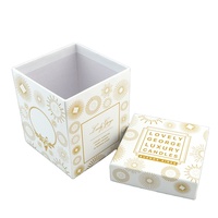 Boite en papier à impression personnalisée avec insertion, bougeoir, boîte-cadeau en papier