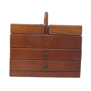 Wholesales Packaging <strong>Box</strong> Cheap Pine Unfinished Cantilever Folding <strong>Wooden</strong> <strong>Tool</strong> Sewing <strong>Box</strong> - Product Image 2
