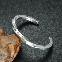 FANKE Bracelet Unisexe Rétro Viking Mobius en Acier Inoxydable Argent Thaïlandais, Style Européen et Américain, pour Fête Vintage