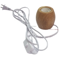 Support de lampe décoratif mural en bois pour douille E27, style Edison