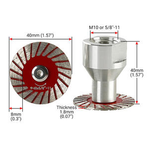 Ensemble de <span class=keywords><strong>5</strong></span> lames de scie diamantées avec bride amovible - Adaptateurs M14/M10/<span class=keywords><strong>5</strong></span>/8-11 - pour la sculpture sur granit, marbre, <span class=keywords><strong>pierre</strong></span>, gravure de pierres tombales - Product Image 2