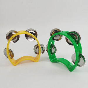 Campanas de flores de plástico, sonajeros de mano de doble fila con 4 campanas para niños, instrumentos musicales de 2 a 4 años, unisex - Product Image 1