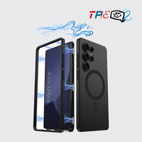 Étui de chargement magnétique sans fil 2-en-1 pour Samsung Galaxy S25 S24 S23 Ultra, chargement rapide, ajustement sécurisé, fabriqué en PC OPP