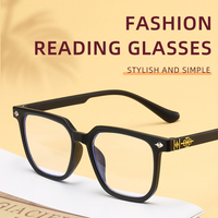 TY319 Lunettes de Vue Correctrices Tendance Unisexes, Monture Cerclée en PC avec Verres Carrés pour Presbytie, Légères