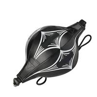 Wavar W06106 Ballon de boxe portable pour entraînement, en cuir PU et PVC, gonflable, double extrémité, pour exercices de réflexe, utilisation universelle