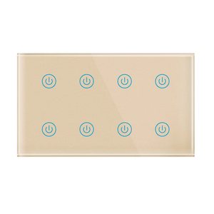 Andeli bán buôn 8 gang wifi thông minh Bảng điều khiển chuyển đổi đôi <span class=keywords><strong>4</strong></span> gang Bảng điều khiển tuya cảm ứng chuyển đổi thông minh - Product Image 2