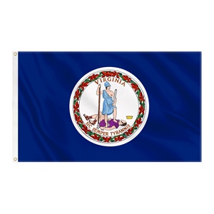 Envío Rápido, Bandera del Estado de Virginia de 3 x 5 Pies, Bandera Personalizada con Doble Costura de Poliéster y Ojales de Latón para Fiestas, Desfiles y Decoración - Product Image 1