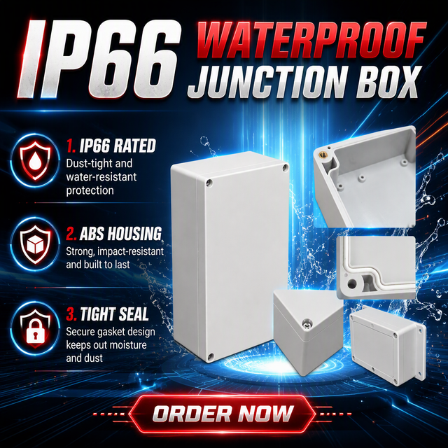 Customizable ABS Outdoor Plastic Enclosure Wall Mount IP66 Waterproof Junction Box Electronic Electronics Instrument Enclosures