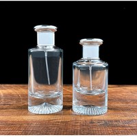 Bouteille en verre vide rechargeable pour huile parfumée, transparente, 55 ml, avec diffuseur à bâtonnets – Nouveauté très demandée