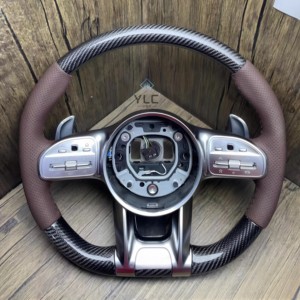 Volante de Cuero Personalizado YLA para Modelos <span class=keywords><strong>Mercedes</strong></span> Clase B W204 W205 W207 W211 W212 W213 W221 W222 GLS - Product Image 4