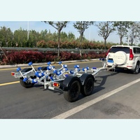 Remorque de bateau en aluminium de 19 pieds avec rouleaux oscillants, essieu tandem et freins hydrauliques avec VIN&DOT&CE