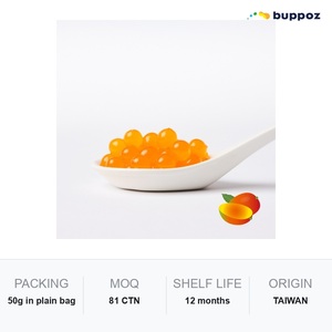 Boba Éclatante à la Mangue 50g Sachet Halal HACCP pour Magasins de Bubble Tea et de Thé au Lait OEM - Product Image 5