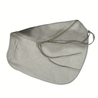 Housse de siège amovible aspect lin pour chaise de mariage à dossier en X