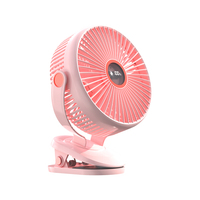 Ventilateur portable de haute qualité pour voiture, rechargeable par USB, mini ventilateur à clip avec 5 vitesses
