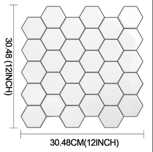 Autocollants muraux 3D hexagonaux, naturel, en forme de miroir, autocollants artistiques, pour salon, salle de bains, chambre à coucher, carrelage de la salle de bains, nouvelle collection - Product Image 6
