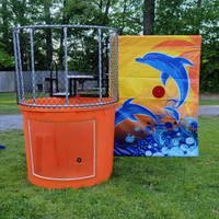Bassin de plongeon gonflable commercial économique pour jeux aquatiques, idéal pour parcs d'attractions et équipements extérieurs