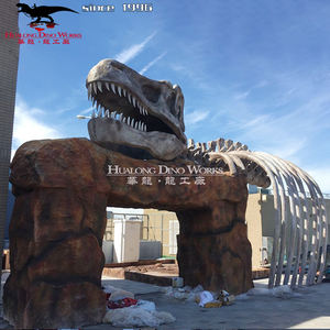 <span class=keywords><strong>Esqueleto</strong></span> fósil de <span class=keywords><strong>Triceratops</strong></span> de dinosaurio de fibra de vidrio realista de tamaño completo - Product Image 3