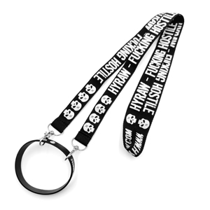Cup Holder <b>Lanyard</b> with Silicone Band Silk Screen Printed Logo Free Sample - Product Image 2