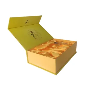 Caja de embalaje de cartón con logotipo personalizado, tarro de miel con cierre magnético