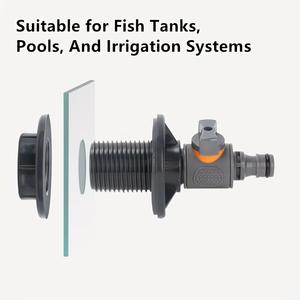 Kit de raccords pour réservoir d'eau, 3 pièces, en PVC, avec sortie réglable, compatible avec les raccords de tuyau d'arrosage en vrac - Product Image 3