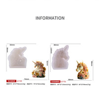 Moule en silicone YLX SM pour bougie aromatique en forme de cheval fleuri, design irrégulier, idéal pour la création de bougies DIY aux formes florales rêveuses