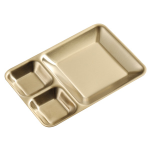 Stainless Steel Divided Plate With <b>Sauce</b> Compartments For Barbecue Snack Serving Dipping Dish Microwave Safe - Product Image 3