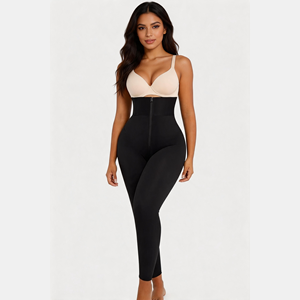 Pantalon gainant taille haute effet remonte-<span class=keywords><strong>fesses</strong></span> avec fermeture éclair à la taille et contrôle du ventre, Fajas, Vente en gros OEM - Product Image 1