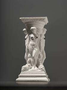 อุปกรณ์ตกแต่งตู้<span class=keywords><strong>ปลา</strong></span>สไตล์ยุโรปแบบบาโรก รูปทรงเสาโรมัน พร้อมรูปปั้นกรีก ทำจากปูนซีเมนต์ - Product Image 3