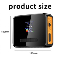 Compresseur d'air portable 12V en plastique pour batterie de voiture, gonfleur de pneus, lumière d'urgence, alimentation de secours