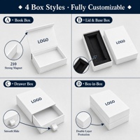 Boîte d'emballage personnalisée pour bracelet de montre rigide, en carton gris, avec insert découpé et impression de logo