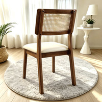 Chaises de salle à manger en bois massif de style nordique moderne et luxueux, 4, 6, 8, 10 places, table de cuisine, café, hôtel, design élégant en cuir et rotin tressé