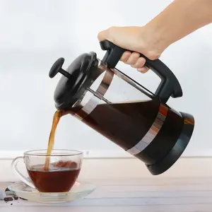 Doppel filter Schwarz Hoch temperatur beständige Borosilikat-Kaffeefilter kanne French Press Kaffee maschine