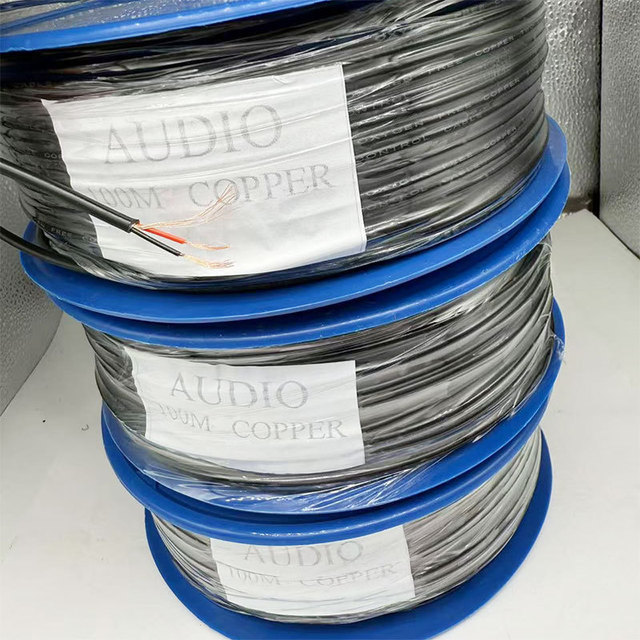 Two-Core Shielded XLR Microphone Cable 100m/Roll Copper-Clad Aluminum PVC Jacket Green 5mm Light for Audio Video Speaker