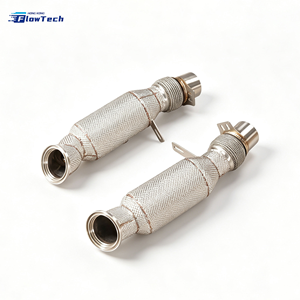 สำหรับ BMW G12 M760i 6.6T V12 Twin Turbo ท่อลงแรงดันสูงสำหรับรถแข่ง พร้อมแผ่นกันความร้อน สแตนเลส 304 ยูโร 5 200 เซลล์ - Product Image 3