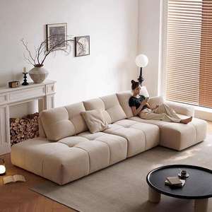 <span class=keywords><strong>Canapé</strong></span> Chesterfield modulaire rectangulaire en <span class=keywords><strong>tissu</strong></span> de luxe moderne, une place, design simple, dossier réglable capitonné pour salon - Product Image 5