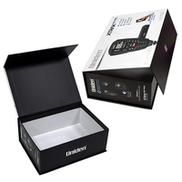 Vente en gros boîte noire d'instruments personnalisés produits électroniques boîte-cadeau à clapet magnétique