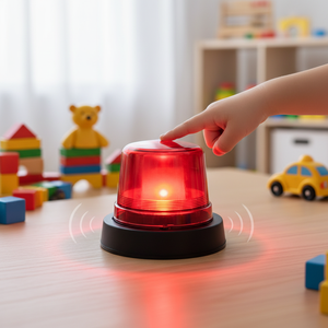 ปุ่มเสียงเตือนสีแดงหรือสีน้ำเงิน ปุ่มเสียงแกล้งพร้อมไฟสำหรับเกมปาร์ตี้ เครื่องสร้างเสียงสำหรับเกมแบบอินเทอร์แอคทีฟหรือปาร์ตี้ - Product Image 6