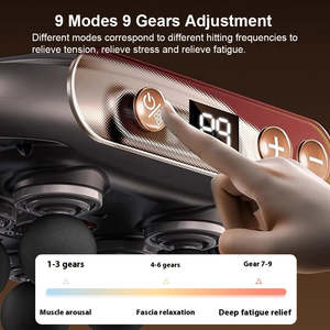 Pistolet de massage électrique à 6 têtes, ergonomique et facile à transporter, avec vibrations haute fréquence - Product Image 6