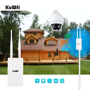 Hot Sale KuWFi 4G Router With SIM Card For IP Camera Outside WiFi Coverage Outdoor 4g Router With Sim Slot And External Antenna
