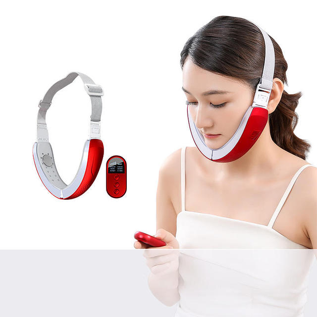Face Lifting Tape Slimming Facial Vibration V Line Face Massager Belt V Face Lifting Red Blu Ray Beauty Instrument