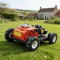 Tondeuse à gazon robotisée intelligente GPS par satellite, télécommandée, tout-terrain, autopropulsée, sans fil, hybride essence-électrique
