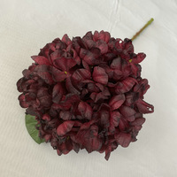 Hydrangea artificielle en gros, hydrangea artificiel à tige unique pour la décoration de la maison et de mariage
