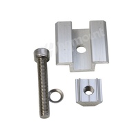 Support de montage solaire en alliage d'aluminium 6005-T5 anodisé, pince intermédiaire pour système d'installation sur toit et au sol