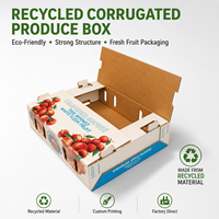 Prix d'usine Boîte à bananes en carton ondulé robuste 5 plis pour fruits et légumes, gaufrage, fermeture magnétique, logo personnalisé sur mesure