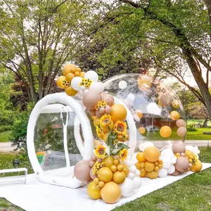 Trẻ em bên bóng bay vui vẻ nhà khổng lồ rõ ràng Inflatable pha lê Lều tuyết Dome bong bóng Lều bơm hơi trong suốt nhà bong bóng