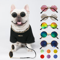 Accessoires pour animaux de compagnie en cuir rembourré simple et luxueux, harnais en nylon et caoutchouc, lunettes de soleil, lentilles pour chiens et chats, produits élégants pour chiots