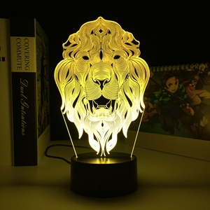 Lámpara Nocturna LED 3D de León, 16 Colores, Luz de Sombra de Dibujos Animados, Lámpara de Mesa con Caja de Luz Brillante para Niños, Regalo para Amigos, Venta al por Mayor de Fábrica - Product Image 5