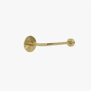 Simples Concise Round Base Acessórios Do Banheiro Premium Brass/SS304 Golden Satin Latão Banheiro Hardware Set Toilet Paper Holder