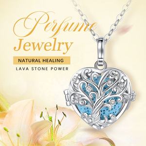 Pendentif en forme de cœur, huile essentielle en pierre de lave, aiguisoir en boule, clochette d'ange, appel harmonie <span class=keywords><strong>Bola</strong></span> - Product Image 4